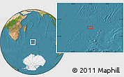Satellite Location Map of the area around 45° 18' 49" S, 61° 16' 29" E