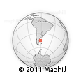 Outline Map of the Area around 45° 18' 49" S, 61° 58' 30" W, rectangular outline