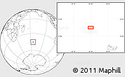 Blank Location Map of the area around 45° 18' 49" S, 65° 31' 30" E