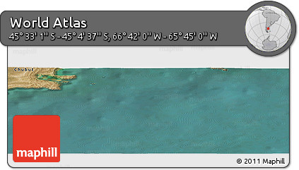 Satellite Panoramic Map of the Area around 45° 18' 49" S, 66° 13' 29" W