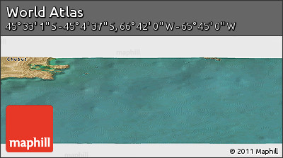 Satellite Panoramic Map of the Area around 45° 18' 49" S, 66° 13' 29" W