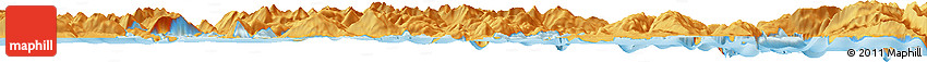 Political Horizon Map of the Area around 45° 18' 49" S, 73° 52' 30" W