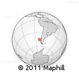 Outline Map of the Area around 45° 18' 49" S, 78° 58' 29" W, rectangular outline