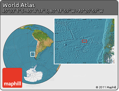 Satellite Location Map of the Area around 45° 18' 49" S, 79° 49' 29" W