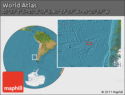 Satellite Location Map of the Area around 45° 18' 49" S, 79° 49' 29" W