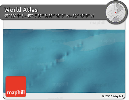 Satellite 3D Map of the Area around 45° 18' 49" S, 83° 13' 29" W