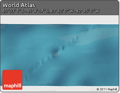 Satellite 3D Map of the Area around 45° 18' 49" S, 83° 13' 29" W