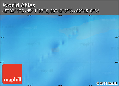 Physical Map of the Area around 45° 18' 49" S, 83° 13' 29" W