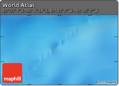 Physical Map of the Area around 45° 18' 49" S, 83° 13' 29" W
