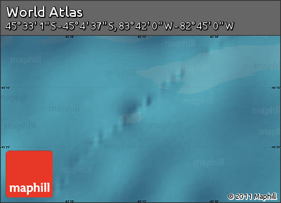 Satellite Map of the Area around 45° 18' 49" S, 83° 13' 29" W