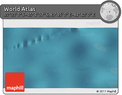 Satellite 3D Map of the Area around 45° 18' 49" S, 84° 13' 29" E