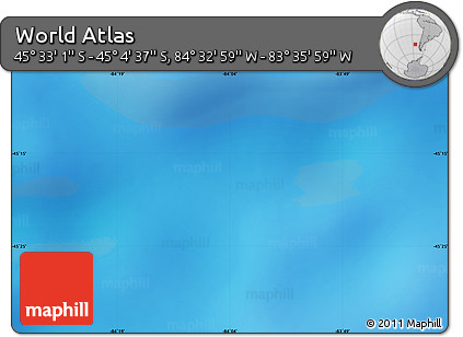 Physical Map of the Area around 45° 18' 49" S, 84° 4' 29" W