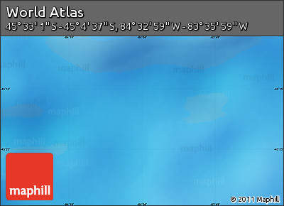 Physical Map of the Area around 45° 18' 49" S, 84° 4' 29" W
