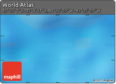 Physical Map of the Area around 45° 18' 49" S, 84° 4' 29" W