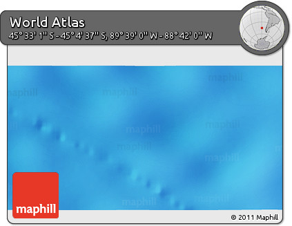 Physical 3D Map of the Area around 45° 18' 49" S, 89° 10' 30" W