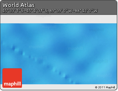 Physical 3D Map of the Area around 45° 18' 49" S, 89° 10' 30" W