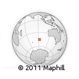 Outline Map of the Area around 45° 18' 49" S, 92° 43' 29" E, rectangular outline