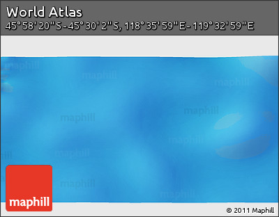 Physical 3D Map of the Area around 45° 44' 11" S, 119° 4' 29" E