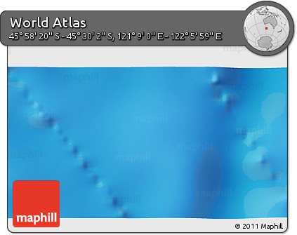 Physical 3D Map of the Area around 45° 44' 11" S, 121° 37' 30" E