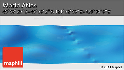Physical Panoramic Map of the Area around 45° 44' 11" S, 125° 1' 30" E