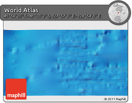 Physical 3D Map of the Area around 45° 44' 11" S, 128° 25' 30" E