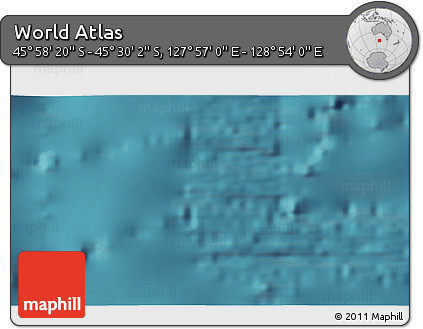 Satellite 3D Map of the Area around 45° 44' 11" S, 128° 25' 30" E