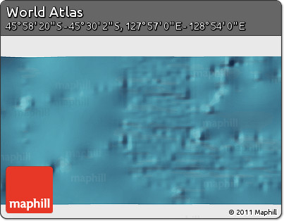 Satellite 3D Map of the Area around 45° 44' 11" S, 128° 25' 30" E
