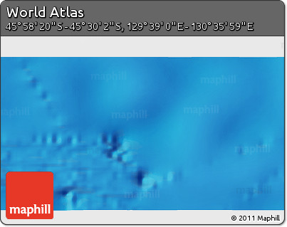 Physical 3D Map of the Area around 45° 44' 11" S, 130° 7' 30" E