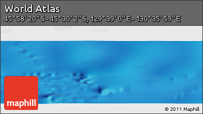 Physical Panoramic Map of the Area around 45° 44' 11" S, 130° 7' 30" E