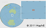 Savanna Style Location Map of the area around 45° 44' 11" S, 130° 58' 29" E
