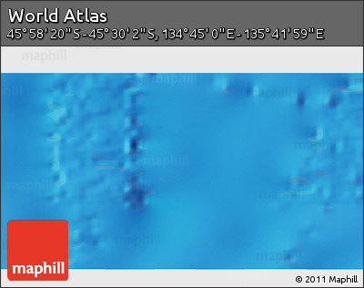 Physical 3D Map of the Area around 45° 44' 11" S, 135° 13' 29" E