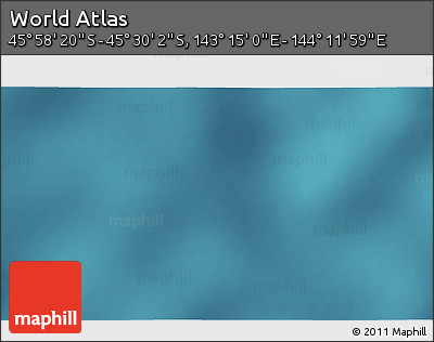 Satellite 3D Map of the Area around 45° 44' 11" S, 143° 43' 29" E