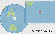 Savanna Style Location Map of the area around 45° 44' 11" S, 151° 22' 30" E