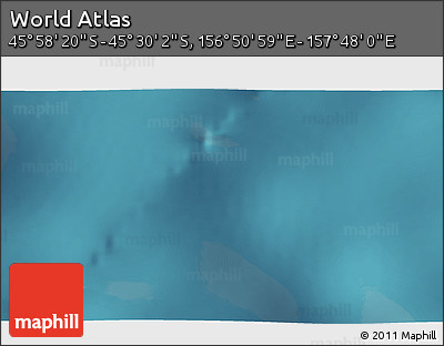 Satellite 3D Map of the Area around 45° 44' 11" S, 157° 19' 29" E
