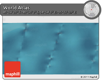 Satellite 3D Map of the Area around 45° 44' 11" S, 15° 22' 30" E