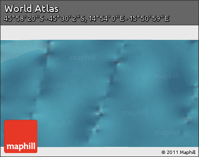 Satellite 3D Map of the Area around 45° 44' 11" S, 15° 22' 30" E