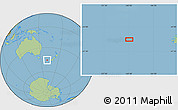 Savanna Style Location Map of the area around 45° 44' 11" S, 160° 43' 29" E