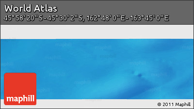 Physical Panoramic Map of the Area around 45° 44' 11" S, 163° 16' 30" E