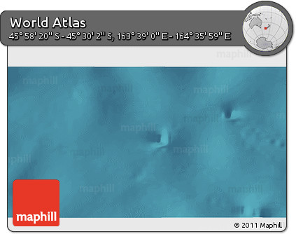 Satellite 3D Map of the Area around 45° 44' 11" S, 164° 7' 30" E