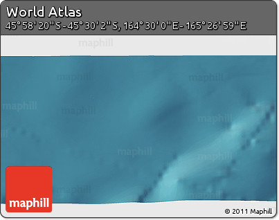 Satellite 3D Map of the Area around 45° 44' 11" S, 164° 58' 29" E