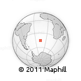 Outline Map of the Area around 45° 44' 11" S, 16° 4' 29" W, rectangular outline