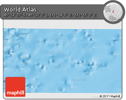 Shaded Relief 3D Map of the Area around 45° 44' 11" S, 171° 46' 30" E