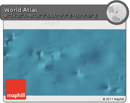 Satellite 3D Map of the Area around 45° 44' 11" S, 172° 37' 30" E