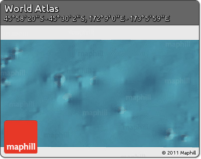 Satellite 3D Map of the Area around 45° 44' 11" S, 172° 37' 30" E