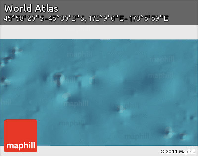 Satellite 3D Map of the Area around 45° 44' 11" S, 172° 37' 30" E
