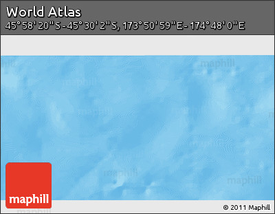 Political 3D Map of the Area around 45° 44' 11" S, 174° 19' 29" E