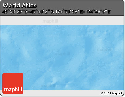 Political 3D Map of the Area around 45° 44' 11" S, 174° 19' 29" E