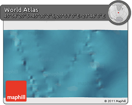 Satellite 3D Map of the Area around 45° 44' 11" S, 21° 19' 30" E