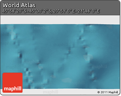 Satellite 3D Map of the Area around 45° 44' 11" S, 21° 19' 30" E