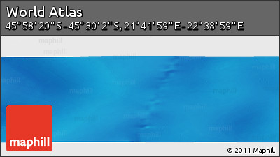 Physical Panoramic Map of the Area around 45° 44' 11" S, 22° 10' 29" E